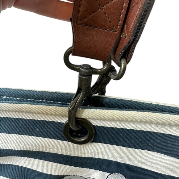 Vintage Striped Mickey Mouse Tote Beach Bag - Picture 3 of 7